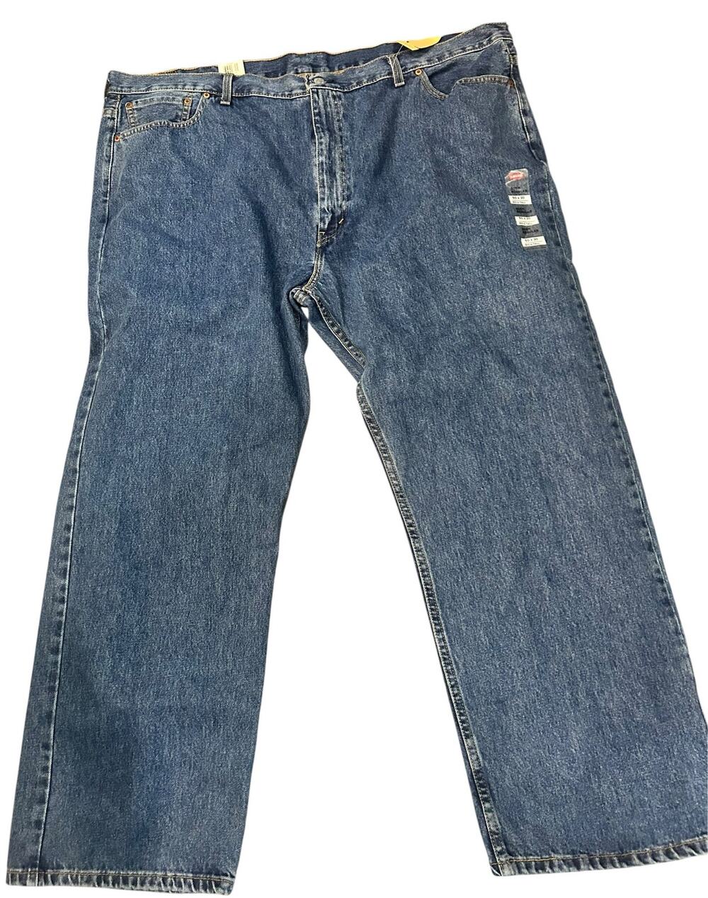 Levi's 505 Men's Jeans NWT 50x30 Big & Tall Medium Stonewash 100% Cotton Rigid